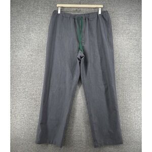 Figs Straight Leg Pants Women Size Large Gray Elastic Waist Drawstrings Nurse